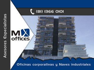 Oficina en renta en obra gris de 440m2  zona Contry-Tec  Monterrey Nuevo León
