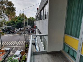 Departamento 93m2 exterior de 2 recamaras con balcón en Portales