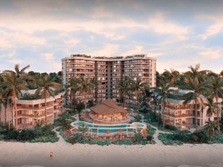 Condo con alberca frente al mar con terraza, en venta San crisanto Yucatan