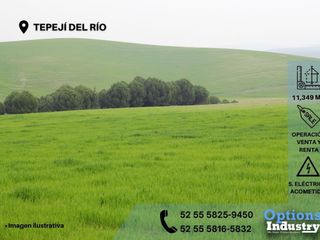 Great industrial land for sale in Tepejí del Río