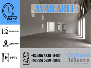 Excellent opportunity to rent an industrial warehouse in Querétaro.