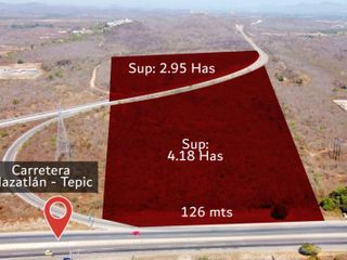 Terreno en venta en Carretera Internacional Mazatlán-Tepic