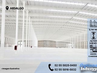 Incredible industrial warehouse for rent in Hidalgo