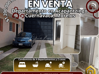 Departamento en Acapantzingo, Cuernavaca; Mor. Cod. 217
