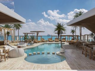 Departamento vista al mar con club de playa, pre-construccion en venta Cancun.