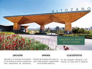 Venta Terrenos Premium (484m2), Altozano Querétaro, Qro76 $4