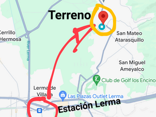 VENTA TERRENO  CON CONSTRUCCION EN LERMA , EDO DE MEX