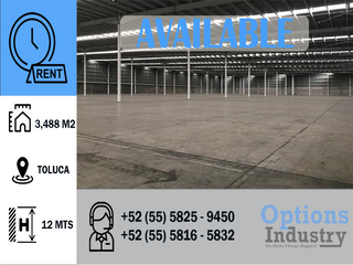 Industrial warehouse rental in Toluca