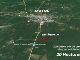 Terreno comercial o residencial sobre carretera a Motul km 27, Muxupip Yucatán