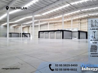 Incredible industrial warehouse in Tultitlán for rent