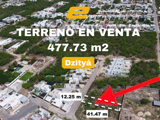 TERRENO/LOTE VENTA MERIDA DZITYA, LISTO PARA CONSTRUIR, CON CALLE PAVIMENTADA