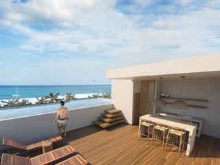 Apartamento cerca del mar, roof top con vista al mar, en venta, Puerto Morelos