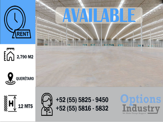 Industrial warehouse for rent available in Querétaro