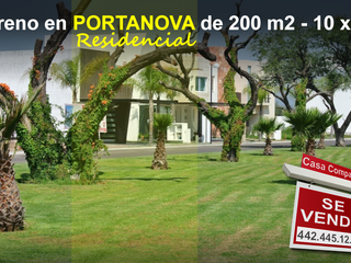 En Venta Terreno en PORTA NOVA Residencial, 200 m2, 10 x 20, Oportunidad !!