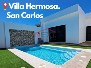 Casa en Venta en San Carlos de 1 planta con alberca, Villa Hermosa.