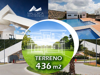Se Vende Terreno de 436 m2 en Mallorca Residence, Casa Club, Seguridad 24.7..