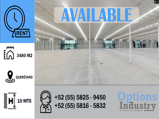 The best opportunity to rent an industrial warehouse in Querétaro.