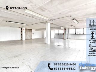 Industrial warehouse available in Iztacalco for rent
