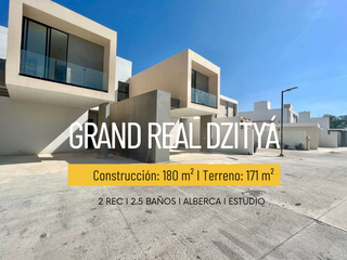Casa en Venta GRAND REAL DZITYÁ, 2 recámaras  + estudio + alberca.