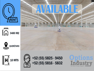 Industrial warehouse lease available in Querétaro