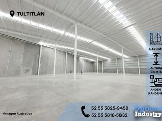 Rent now industrial warehouse in Tultitlán