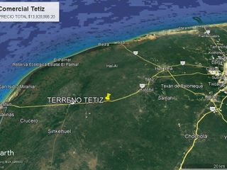 Venta Terreno Comercial $68.79 m2 en Tetiz Yucatan