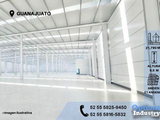 Guanajuato, disponibilidad de renta de inmueble industrial
