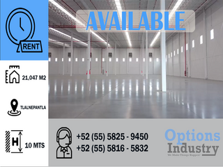 Industrial warehouse for rent available in Tlalnepantla