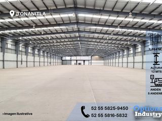 Opportunity to rent an industrial warehouse in Tonanitla
