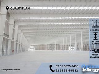 Disponibilidad de renta de nave industrial en Cuautitlán