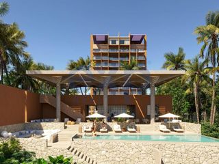 Se vende departamento penthouse en preventa 092026 en piso 11 de condominio con frente de playa y vistas al mar en Punta Sam ubicada entre el Norte de Cancn y Costa Mujeres.