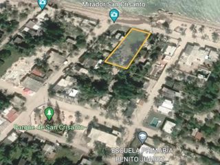 TERRENO EN VENTA, PLAYAS DE SAN CRISANTO YUCATAN.