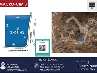 Terrenos Comerciales (2,408m2) Paseo de la Republica (Juriquilla), Qro76. $18mdp