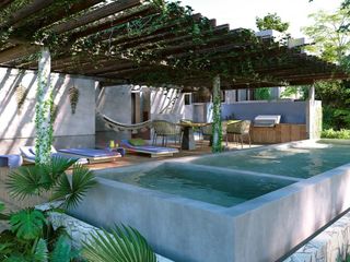 Casa en venta en Aldea Zama, Tulum, Quintana Roo. 3 recámaras, 3 y 1/2 baños, jardín con alberca, amenidades, etc.