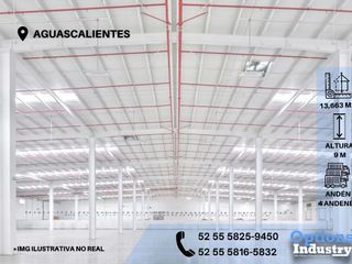 Industrial warehouse rental located in Aguascalientes