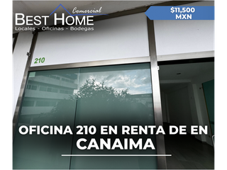 Oficina 210 de 50 m2 en renta en Canaima - Cancún