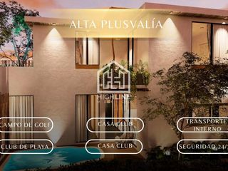 Villa en Tulum Country Club con Alberca privada y Campo de Golf, alta plusvalia Ideal para Vivir