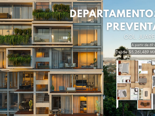 Departamentos en Preventa en Col. Juarez
