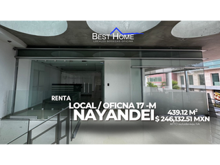 OFICINA EN RENTA 439 m2  EN PLAZA NAYANDEI – AV. BONAMPAK CANCUN