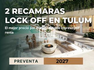 Departamento en Tulum de 2 Habitaciones con Terraza y Alberca