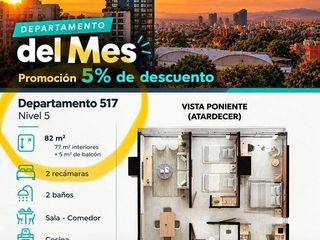 Departamento Venta Nuevo Polanco Miguel Hidalgo CDMX