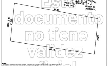 TERRENO EN VENTA EN CHABLEKAL