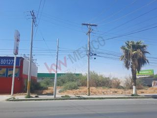 Terreno comercial en venta a pie de carretera Torreón-Matamoros