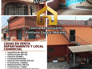 Casa de tres niveles en Emiliano Zapata, Morelos