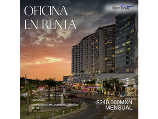 Oficina en Renta en Corporativo Malecón, Av. Bonampak Cancún