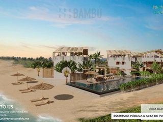 Villa Pie de playa en Preventa en Roca Blanca, Puerto Escondido