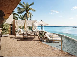 EN VENTA DEPARTAMENTO EN BACALAR DE 1 HABITACION CON ALBERCA Y GYM