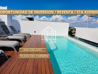 DEPARTAMENTO 1 RECAMARA ESTUDIO/ 5TA AVENIDA/ REVENTA/ BUENAS RENTAS / AMUEBLADO/ OPORTUNIDAD!