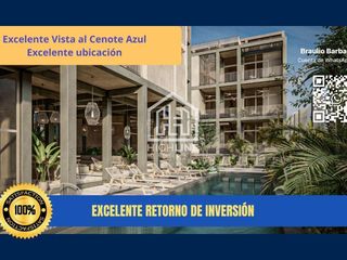 Departamento de lujo en Bacalar | Alberca privada y vista a la laguna