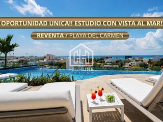 DEPARTAMENTO ESTUDIO/ PLAYA DEL CARMEN / REVENTA/ OPORTUNIDAD/ VISTA AL MAR/ROI.